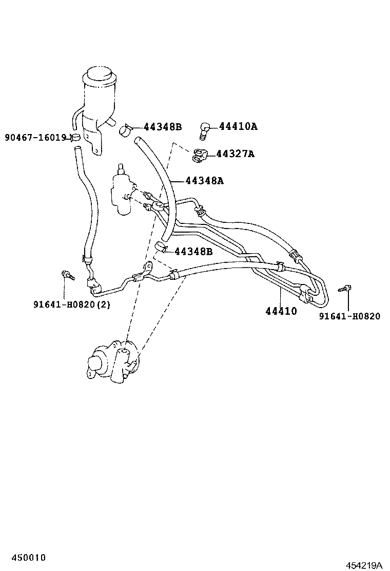 44348-35180 HOSE, OIL RESERVOIR TO PUMP, NO.1 product image