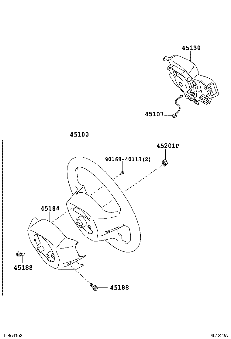 45100-52341-B0 WHEEL ASSY, STEERING product image