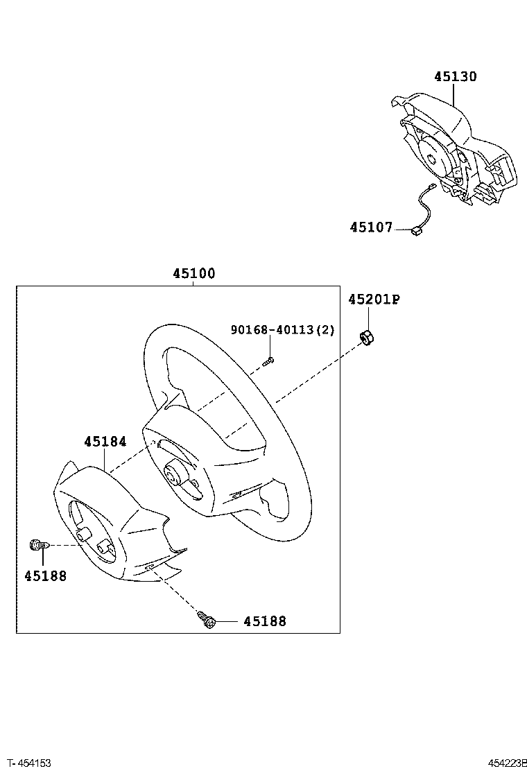 45116-52040-B2 ORNAMENT, STEERING WHEEL, NO.1 product image