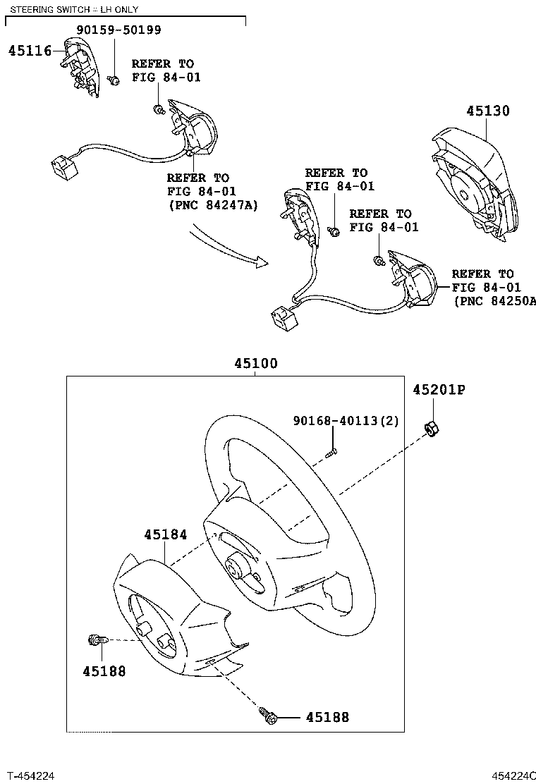 45116-52040-B2 ORNAMENT, STEERING WHEEL, NO.1 product image