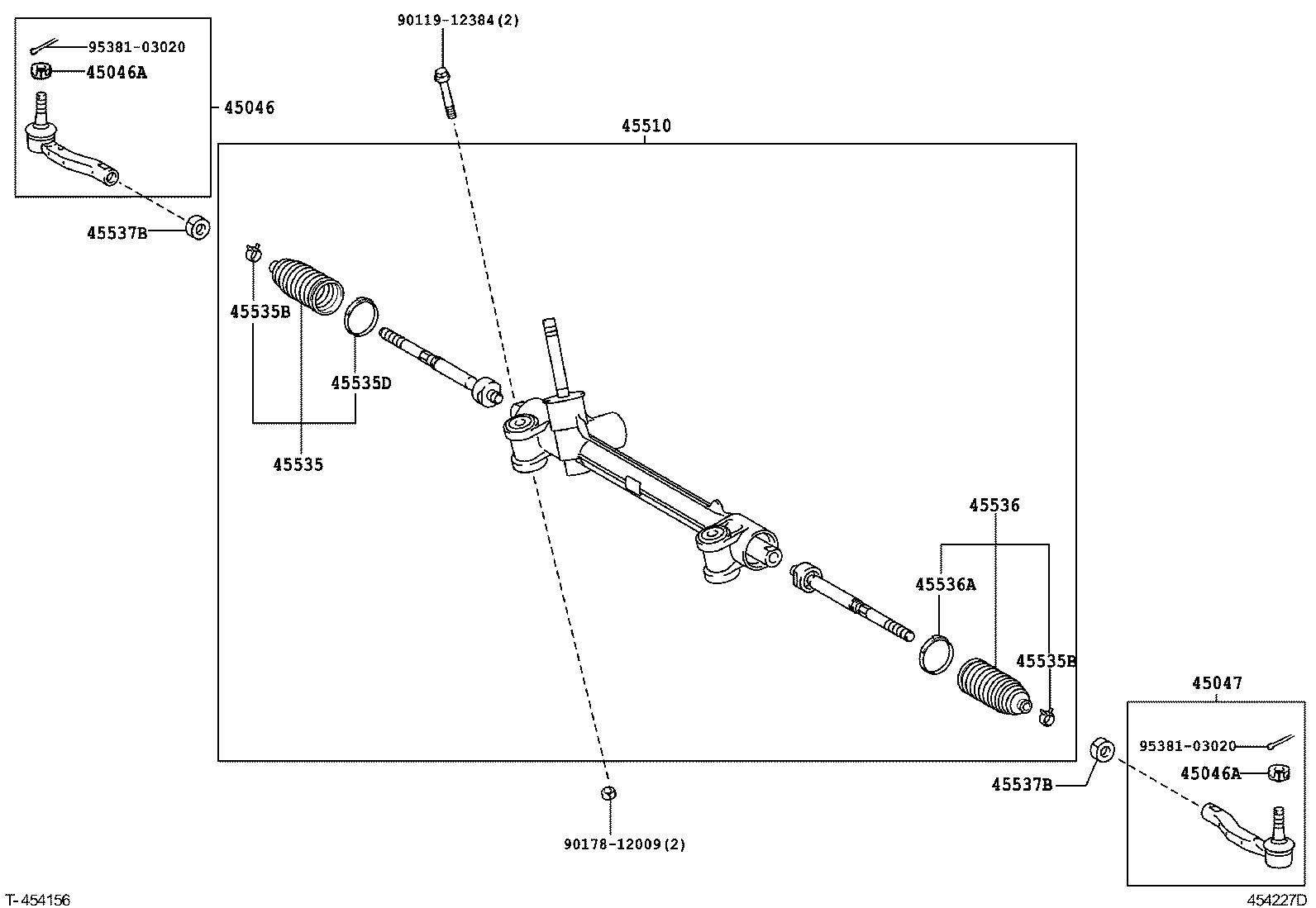 45046-19265 END SUB-ASSY, TIE ROD, RH product image