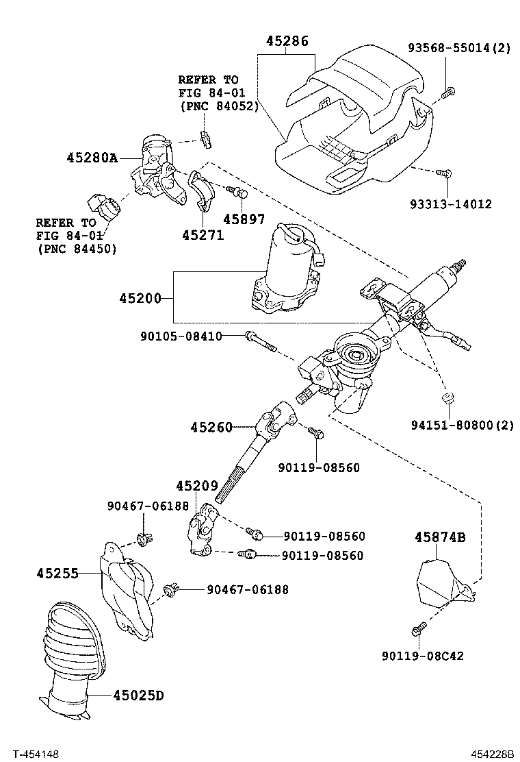 45200-52260 POST ASSY, STEERING product image