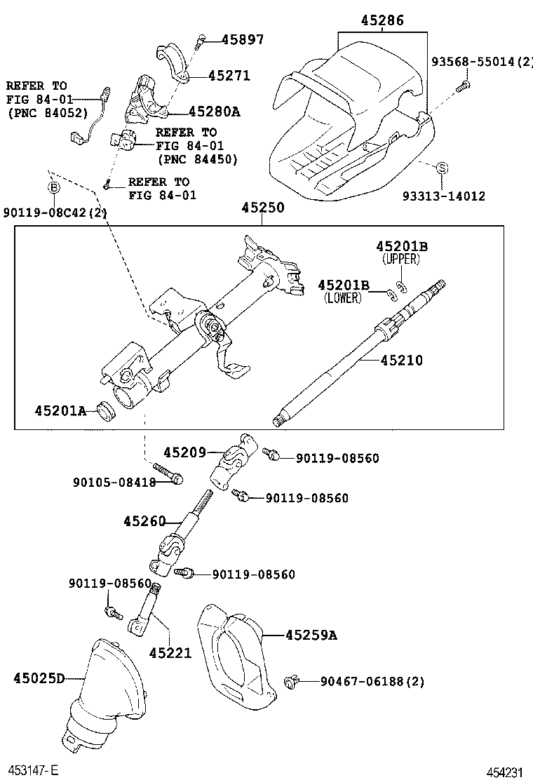 45250-02400 COLUMN ASSY, STEERING product image