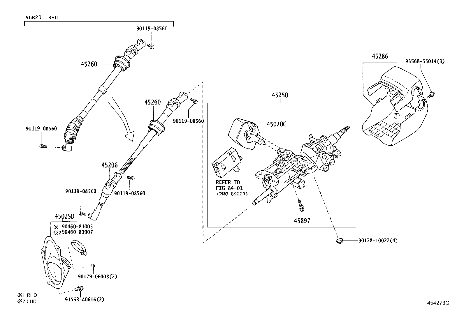 45206-30140 YOKE SUB-ASSY, STEERING SLIDING W/SHAFT product image