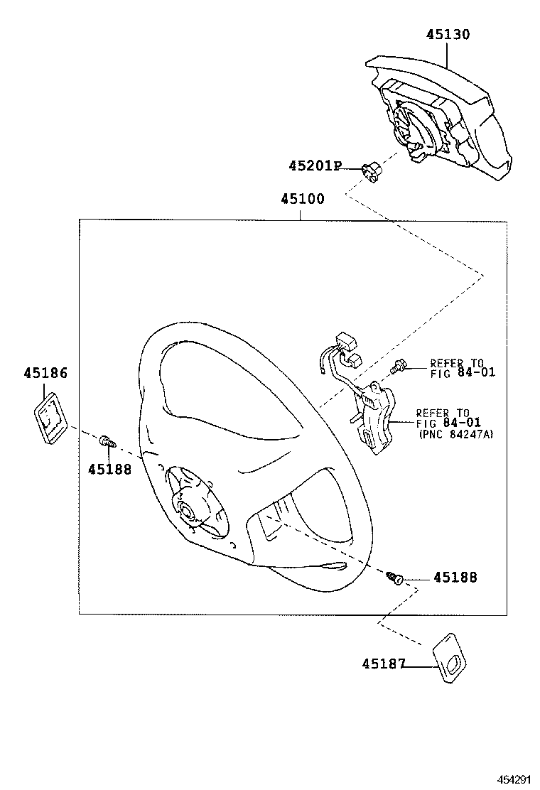 45100-08091-B0 WHEEL ASSY, STEERING product image