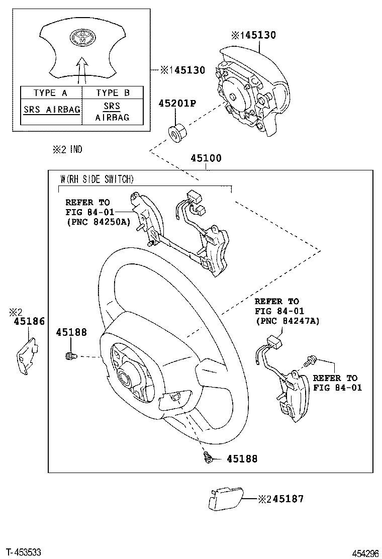 45107-26010 WIRE SUB-ASSY, HORN BUTTON product image