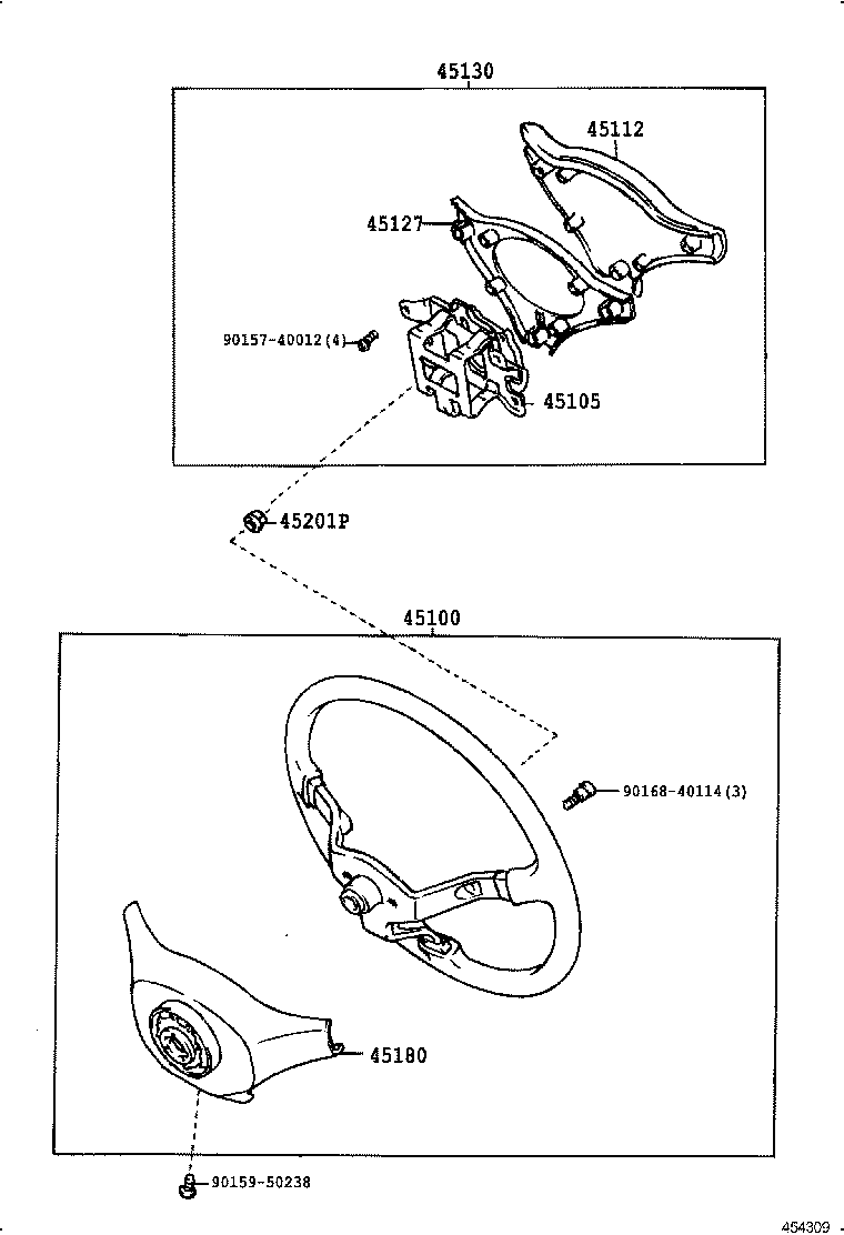 45100-05031 WHEEL ASSY, STEERING product image