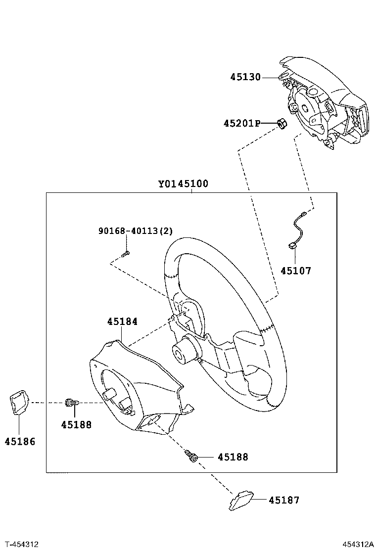 45130-52410-B0 BUTTON ASSY, HORN product image