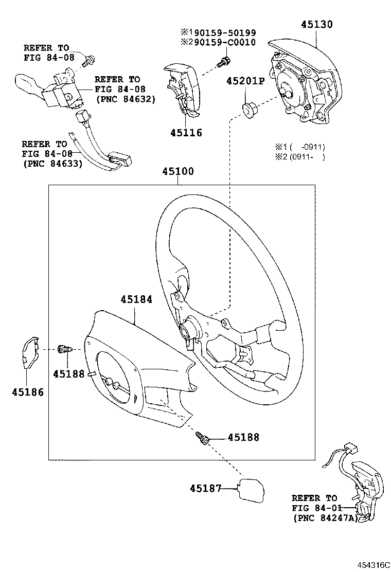 45100-0P030-C0 WHEEL ASSY, STEERING product image