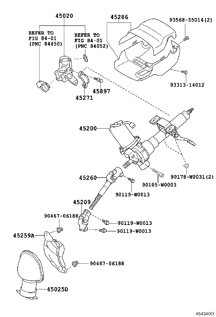 Toyota 45209-0D030 YOKE SUB-ASSY, STEERING SLIDING