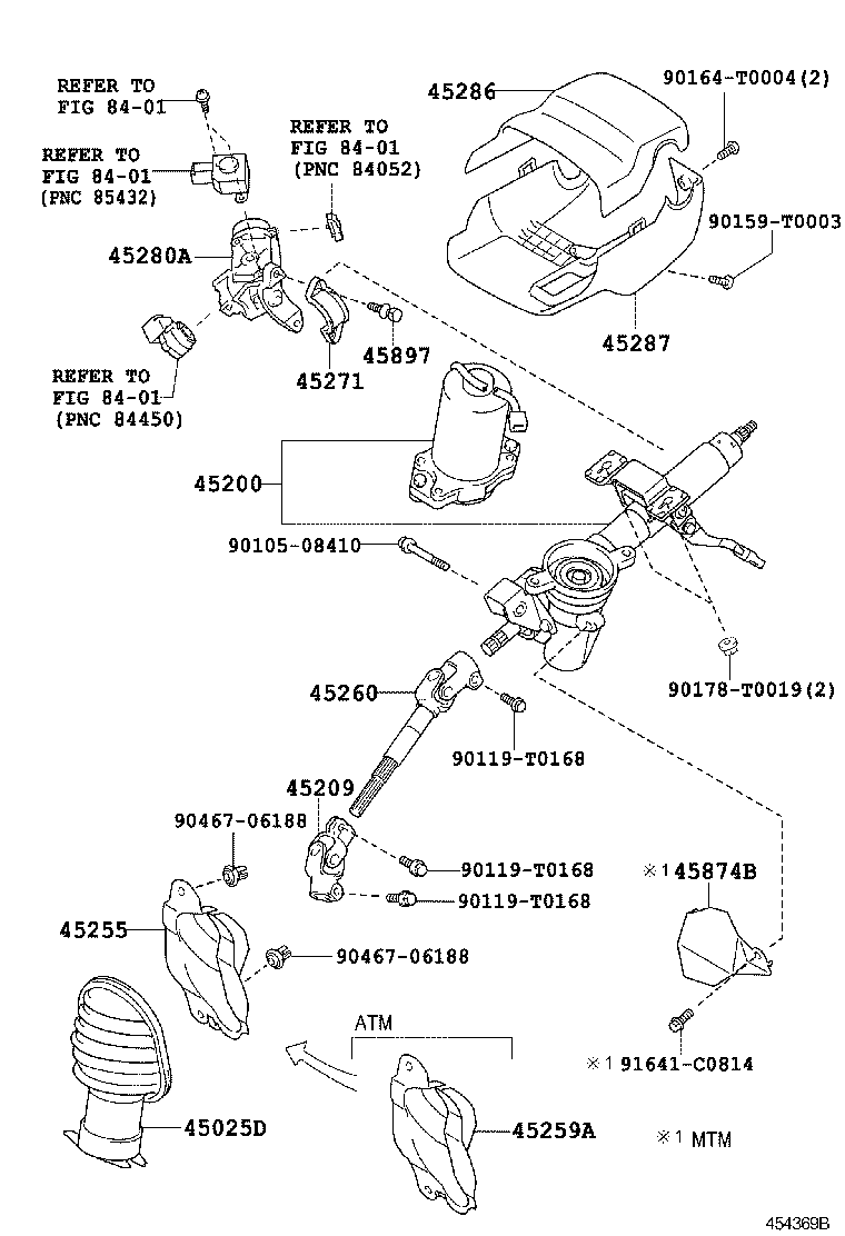 45874-0D030 PROTECTOR, STEERING COLUMN, NO.1 product image