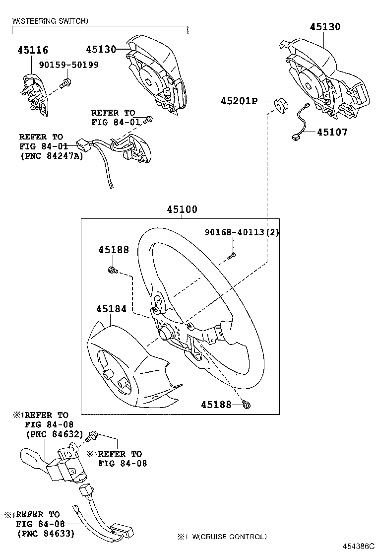 45130-52670-B0 BUTTON ASSY, HORN product image