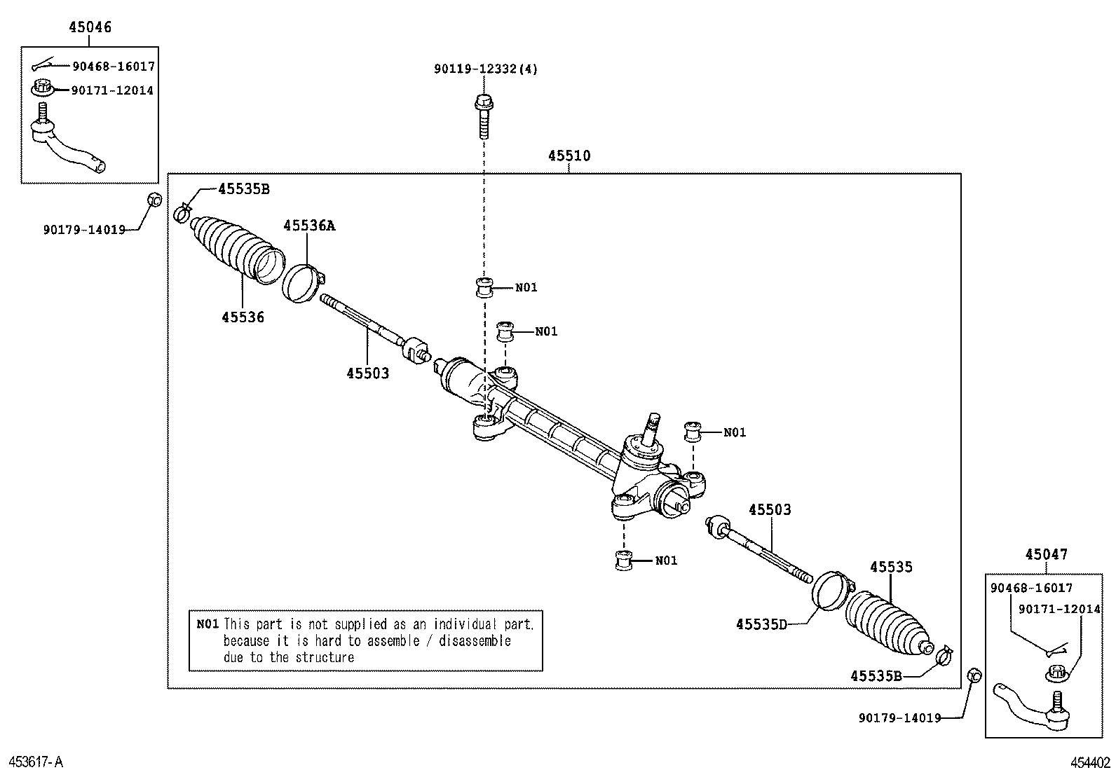 45510-47030 GEAR ASSY, STEERING product image