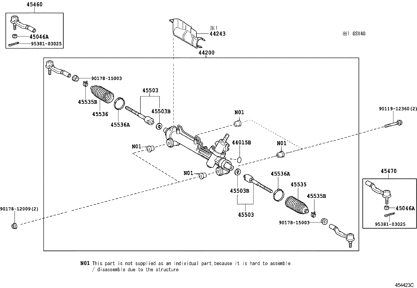 Toyota 44200-33480 LINK ASSY, POWER STEERING