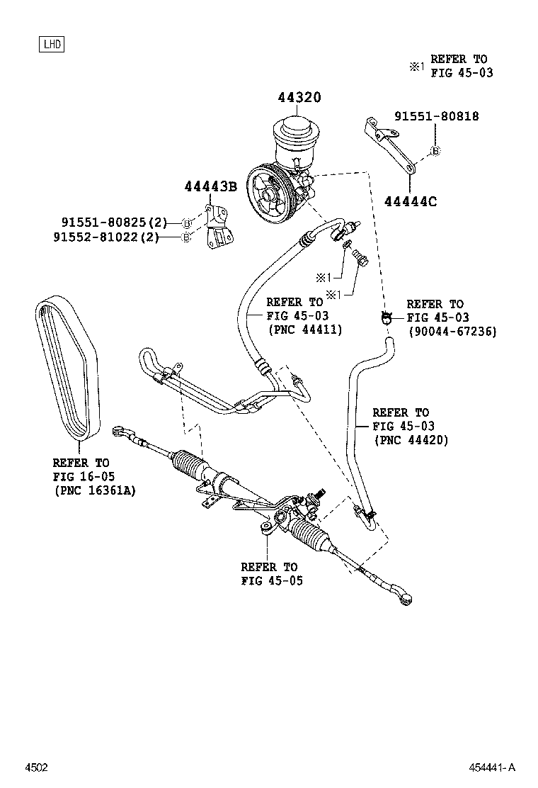 44444-B4010 STAY, VANE PUMP, REAR product image
