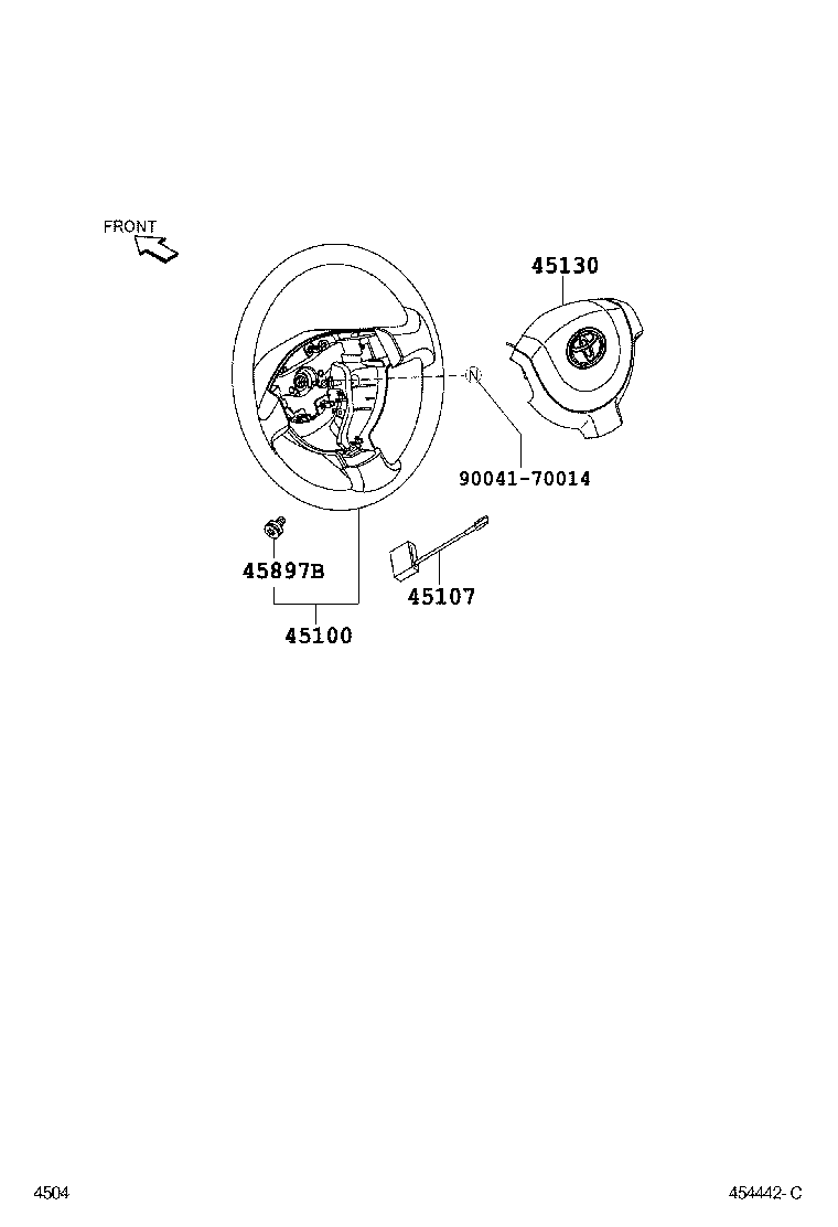 45130-B4010-B0 BUTTON ASSY, HORN product image