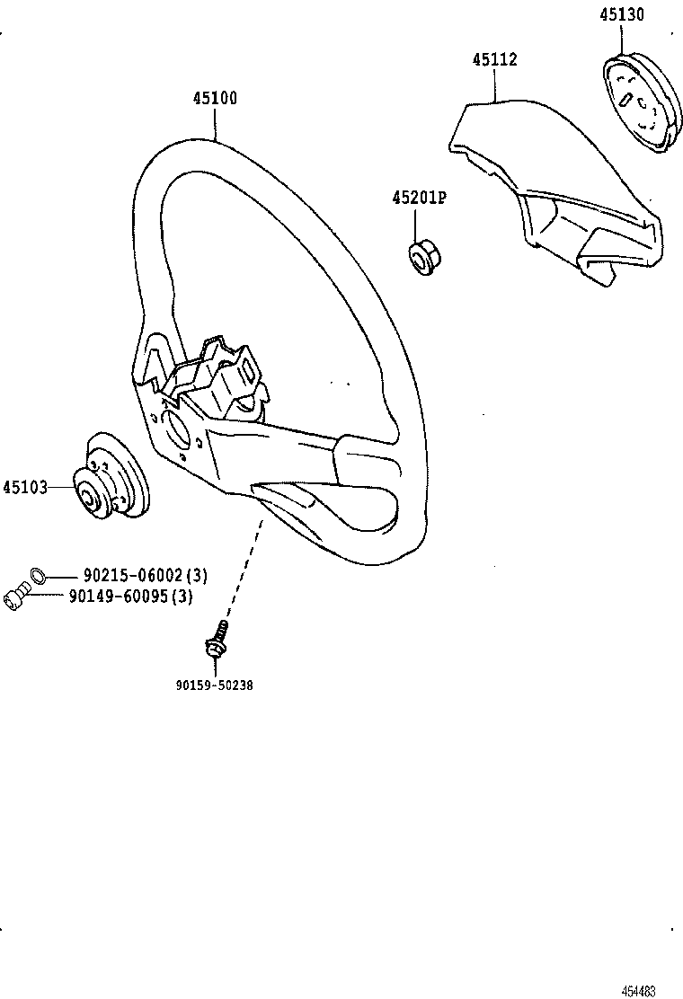 45100-12850-C0 WHEEL ASSY, STEERING product image