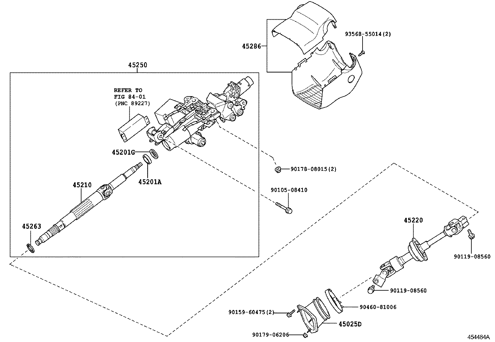 Toyota 45025-33110 COVER SUB-ASSY, STEERING COLUMN HOLE, NO.1