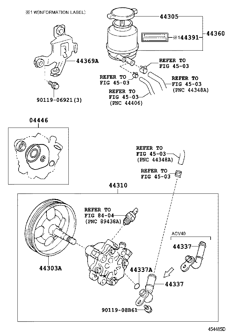 44360-33070 RESERVOIR ASSY, VANE PUMP OIL product image