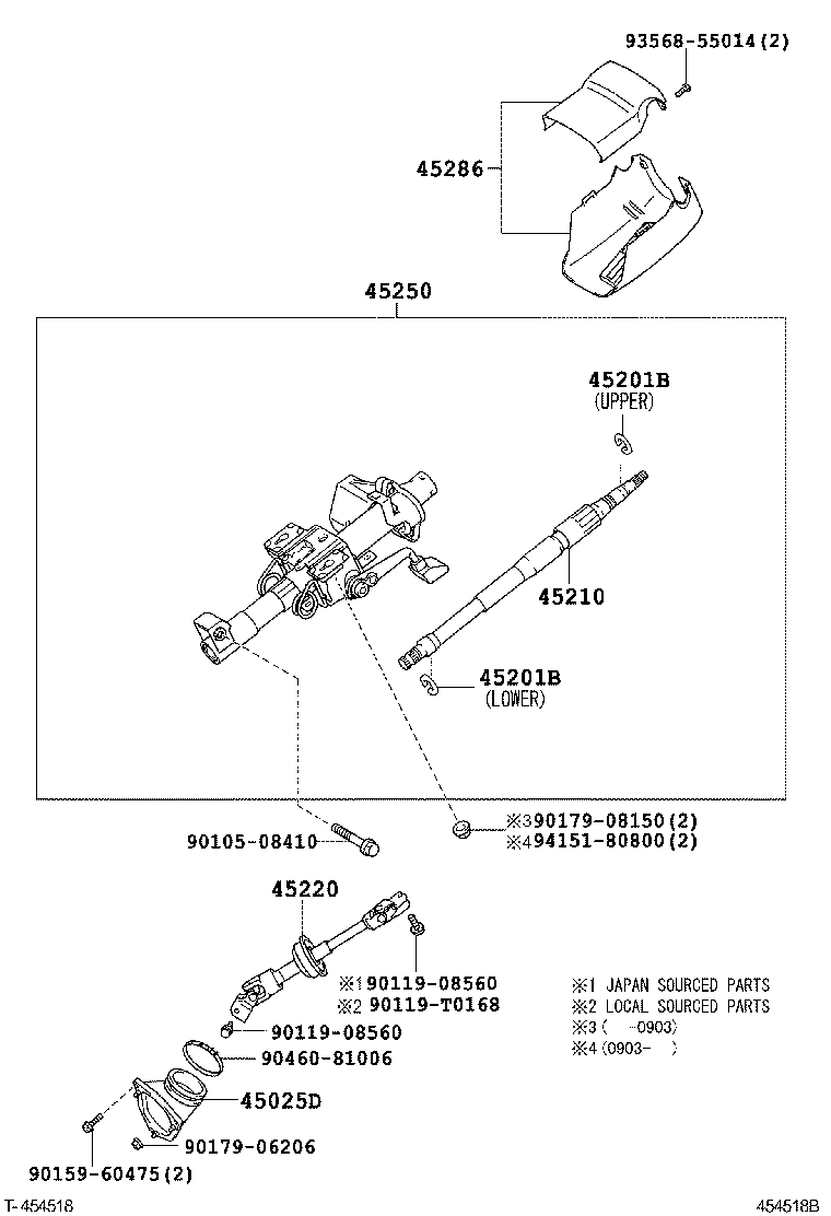 45220-06121 SHAFT ASSY, STEERING INTERMEDIATE product image