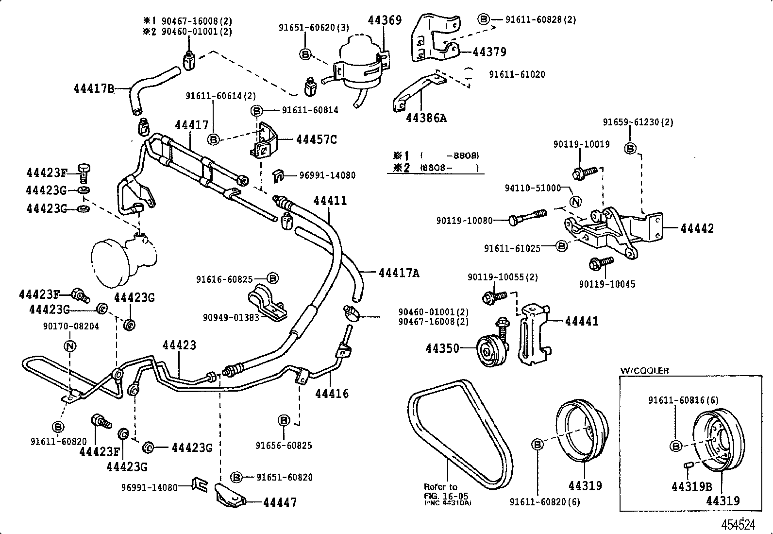 44350-36040 PULLEY ASSY, POWER STEERING IDLE product image