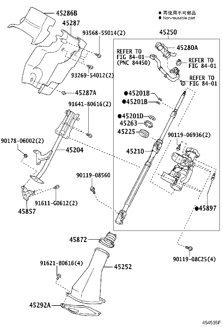 45280-37100 BRACKET ASSY, STEERING COLUMN, UPPER product image