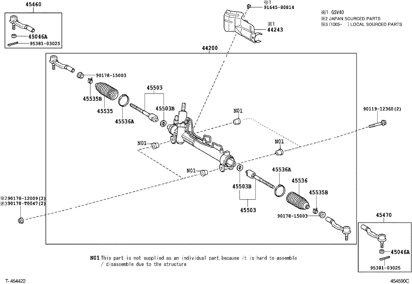 44200-06300 LINK ASSY, POWER STEERING product image