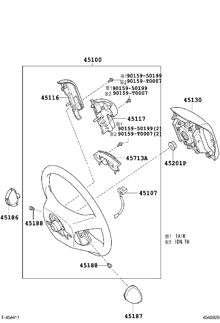 45100-06F80-C0 WHEEL ASSY, STEERING product image