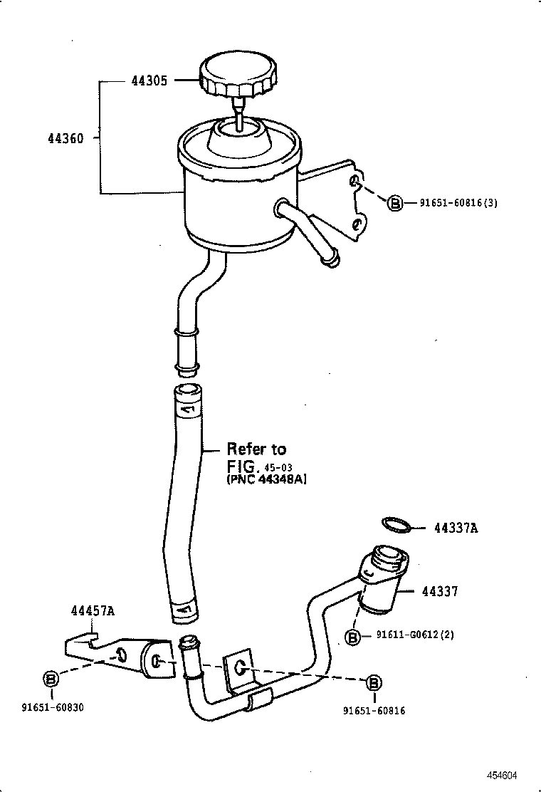 44360-60180 RESERVOIR ASSY, VANE PUMP OIL product image