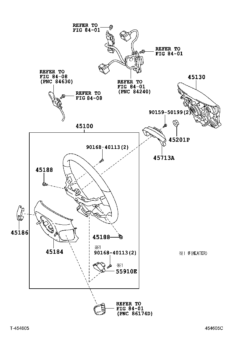 45100-50300-C3 WHEEL ASSY, STEERING product image