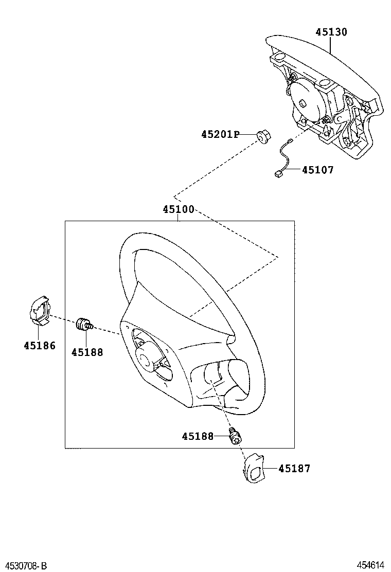 45107-26020 WIRE SUB-ASSY, HORN BUTTON product image