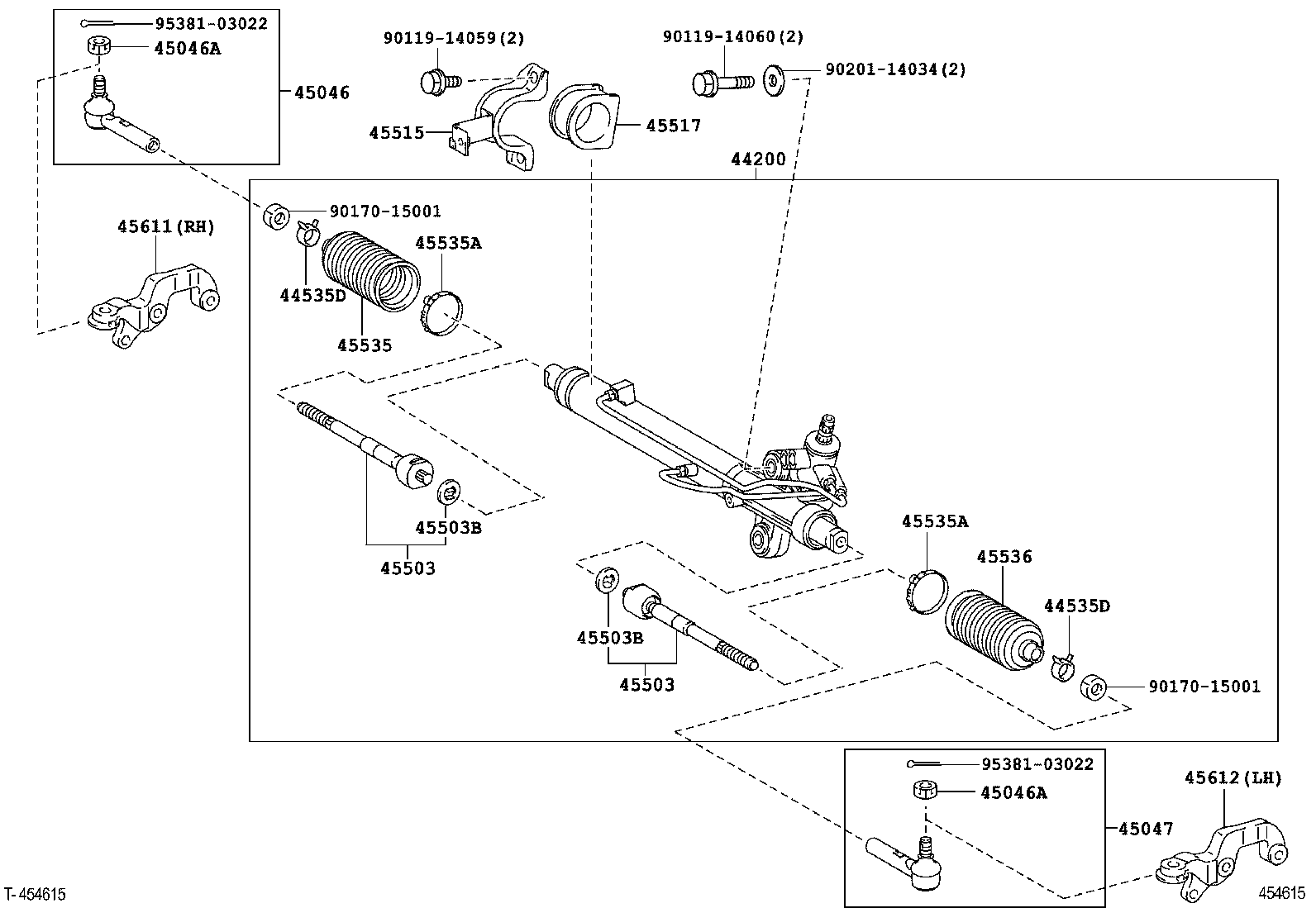 44250-26243 GEAR ASSY, POWER STEERING(FOR RACK & PINION) product image