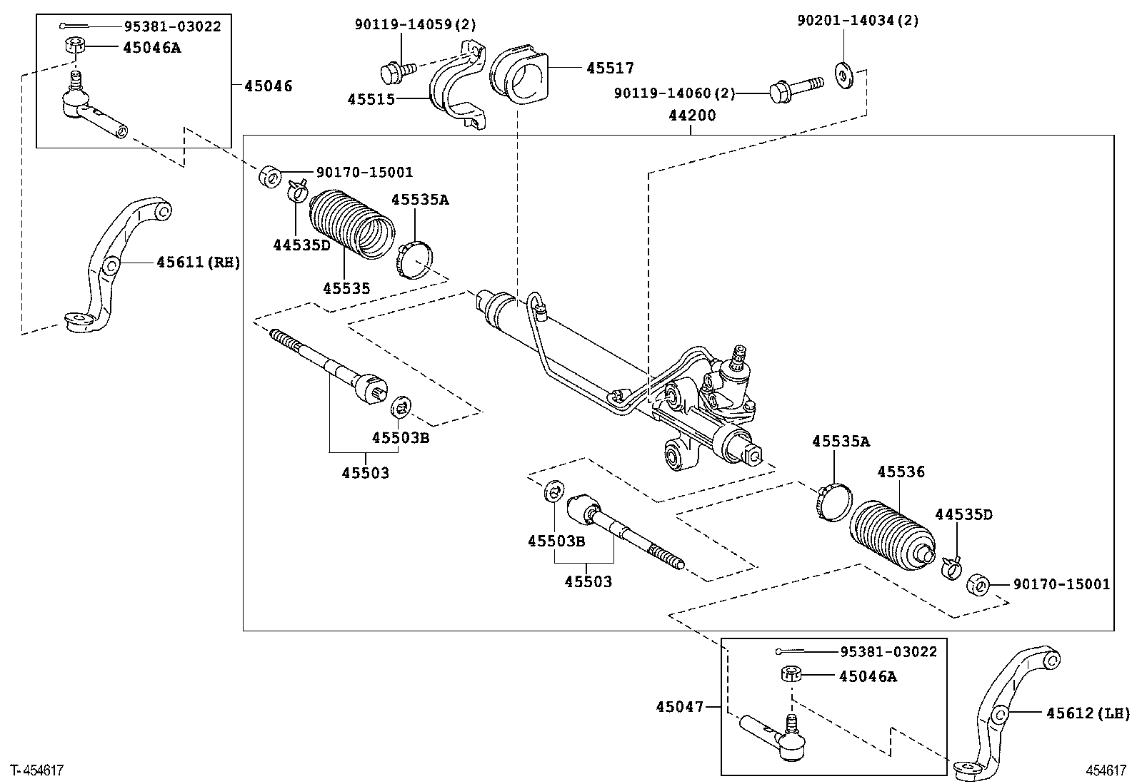 44250-26243 GEAR ASSY, POWER STEERING(FOR RACK & PINION) product image