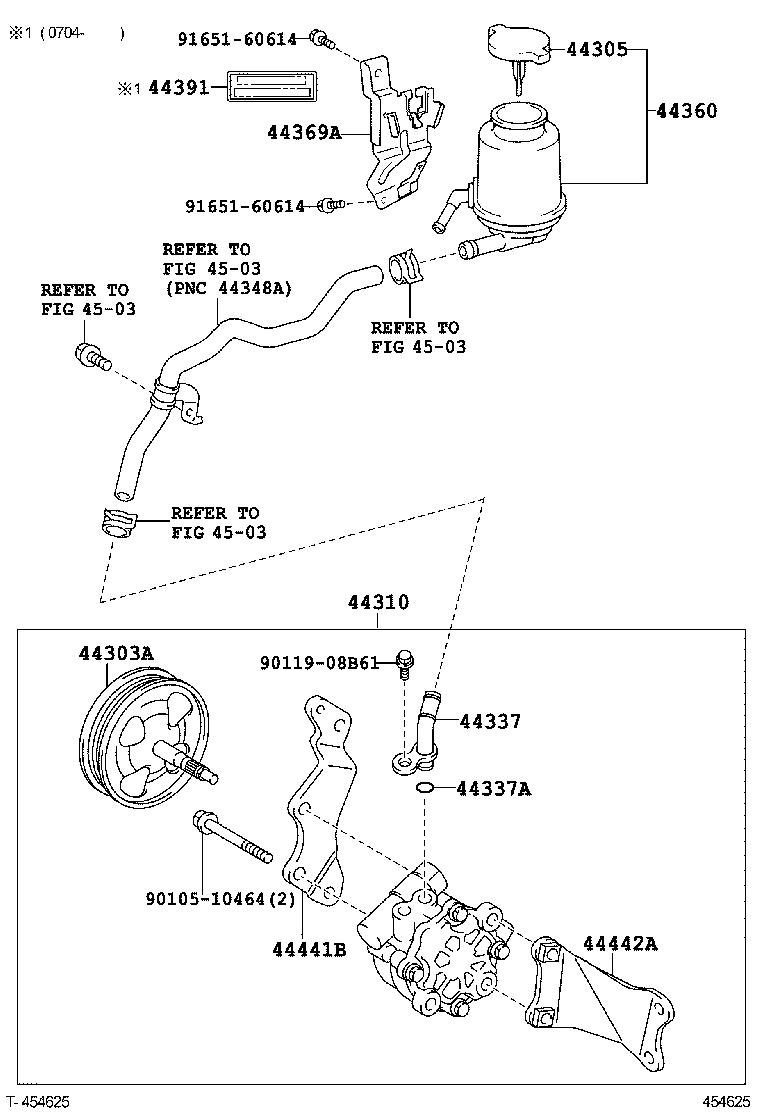 04446-02090 GASKET KIT, POWER STEERING PUMP product image