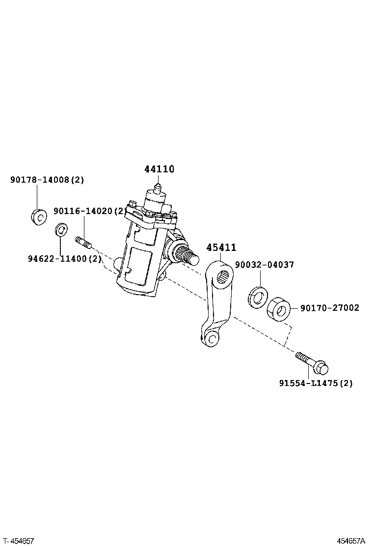 45046-39645 END SUB-ASSY, TIE ROD, RH product image
