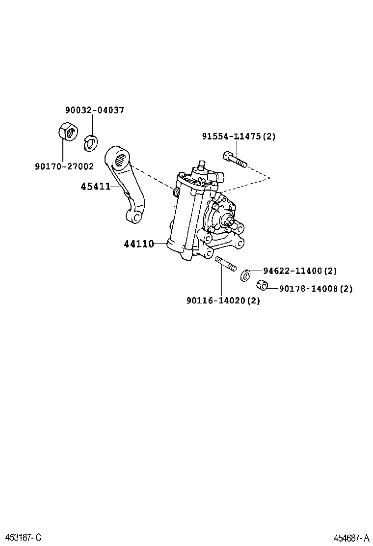 04445-37060 GASKET KIT, POWER STEERING GEAR(FOR RECIRCULATING BALL) product image