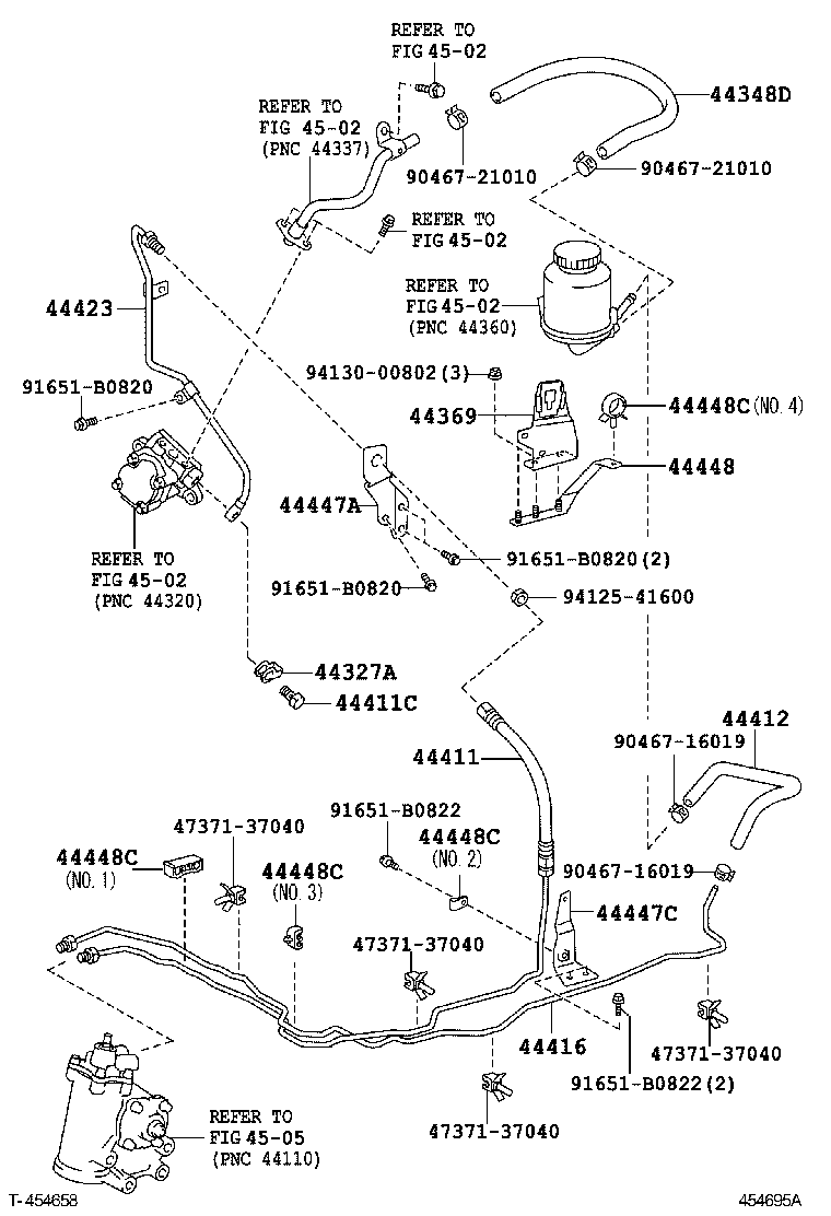44348-37210 HOSE, OIL RESERVOIR TO PUMP, NO.1 product image