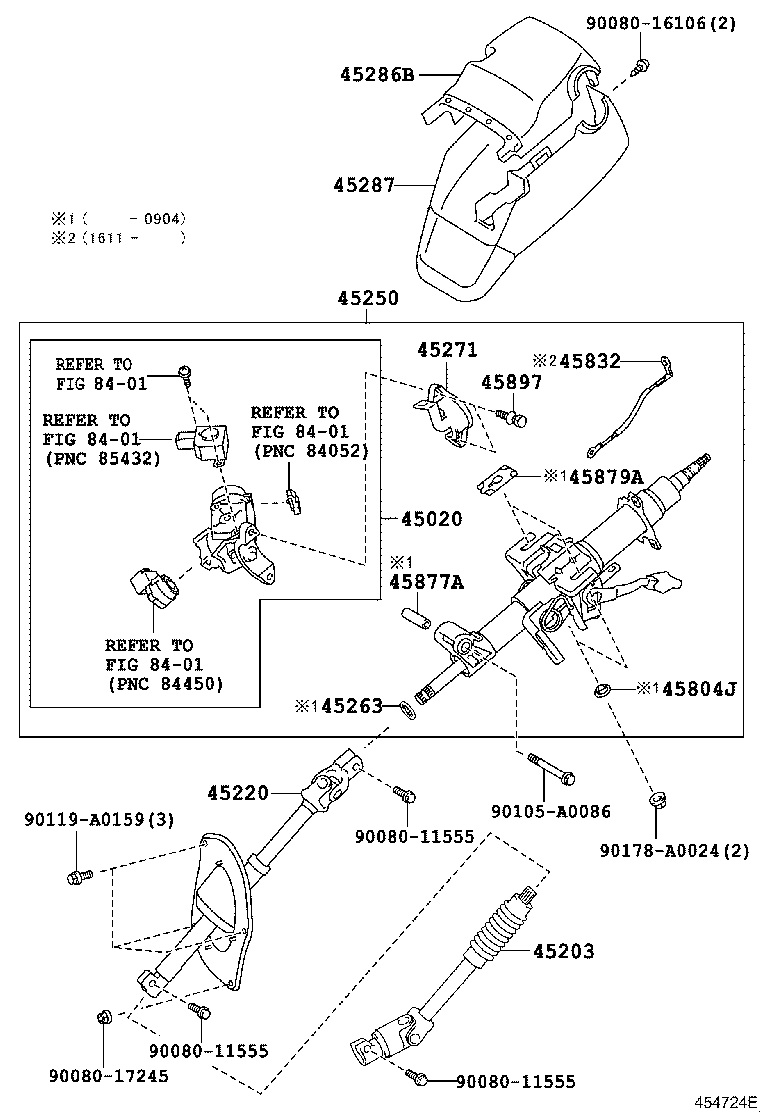 Toyota 45287-0C130-C0 COVER, STEERING COLUMN, LWR
