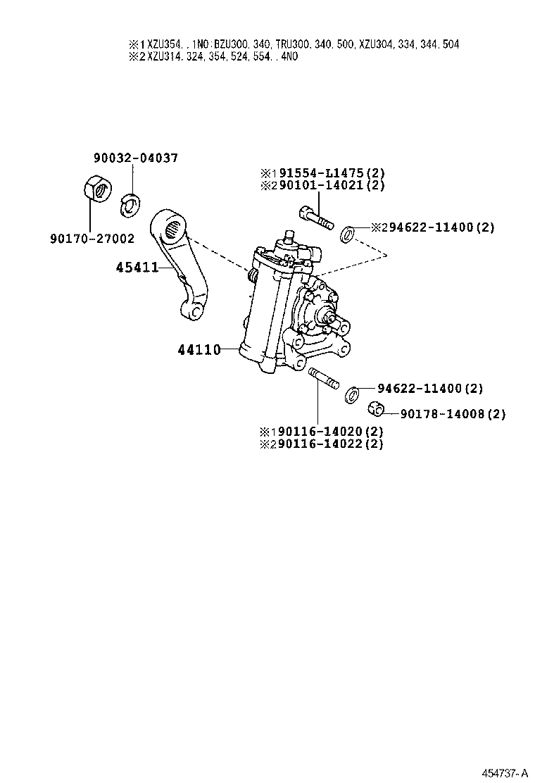 44200-37110 LINK ASSY, POWER STEERING product image