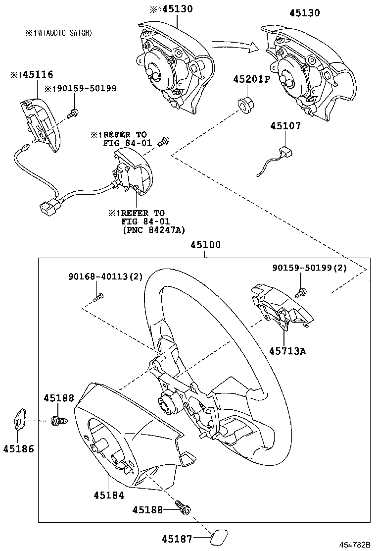 45116-52030 ORNAMENT, STEERING WHEEL, NO.1 product image