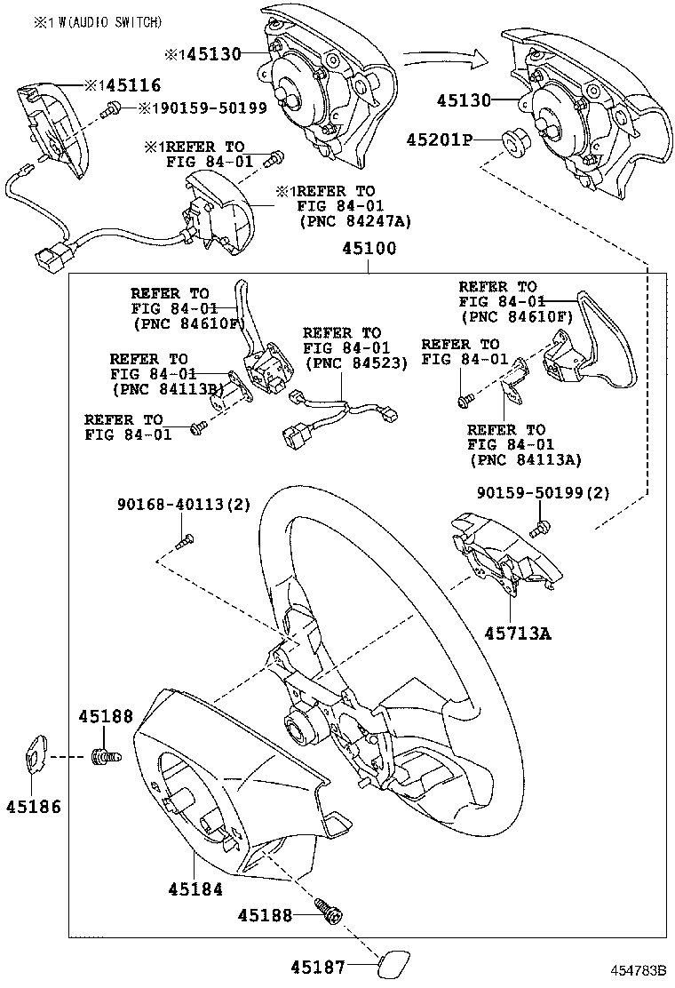 45116-52030 ORNAMENT, STEERING WHEEL, NO.1 product image