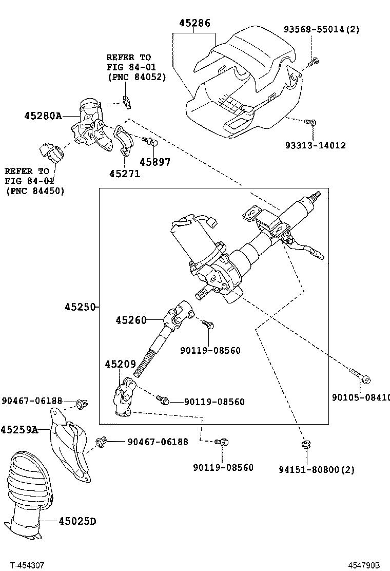 45200-52260 POST ASSY, STEERING product image
