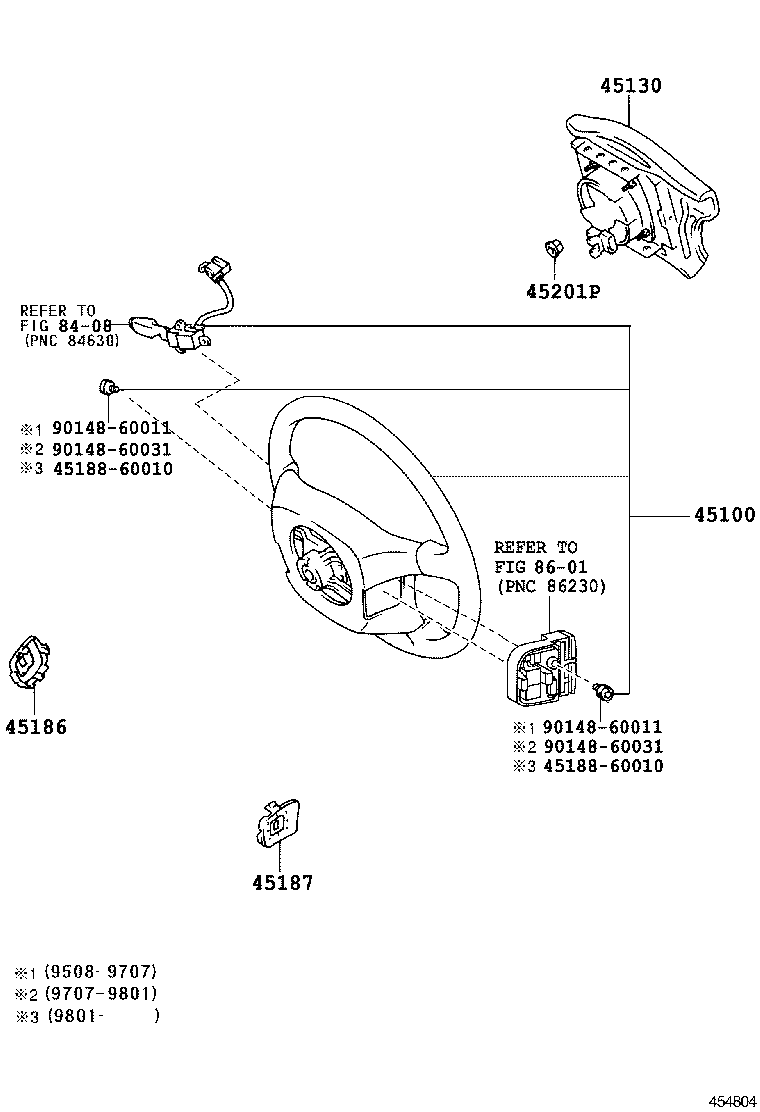 45100-30730-B0 WHEEL ASSY, STEERING product image