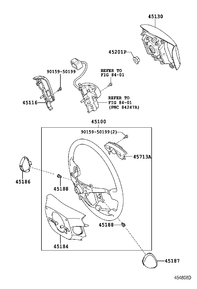 45116-12010 ORNAMENT, STEERING WHEEL, NO.1 product image