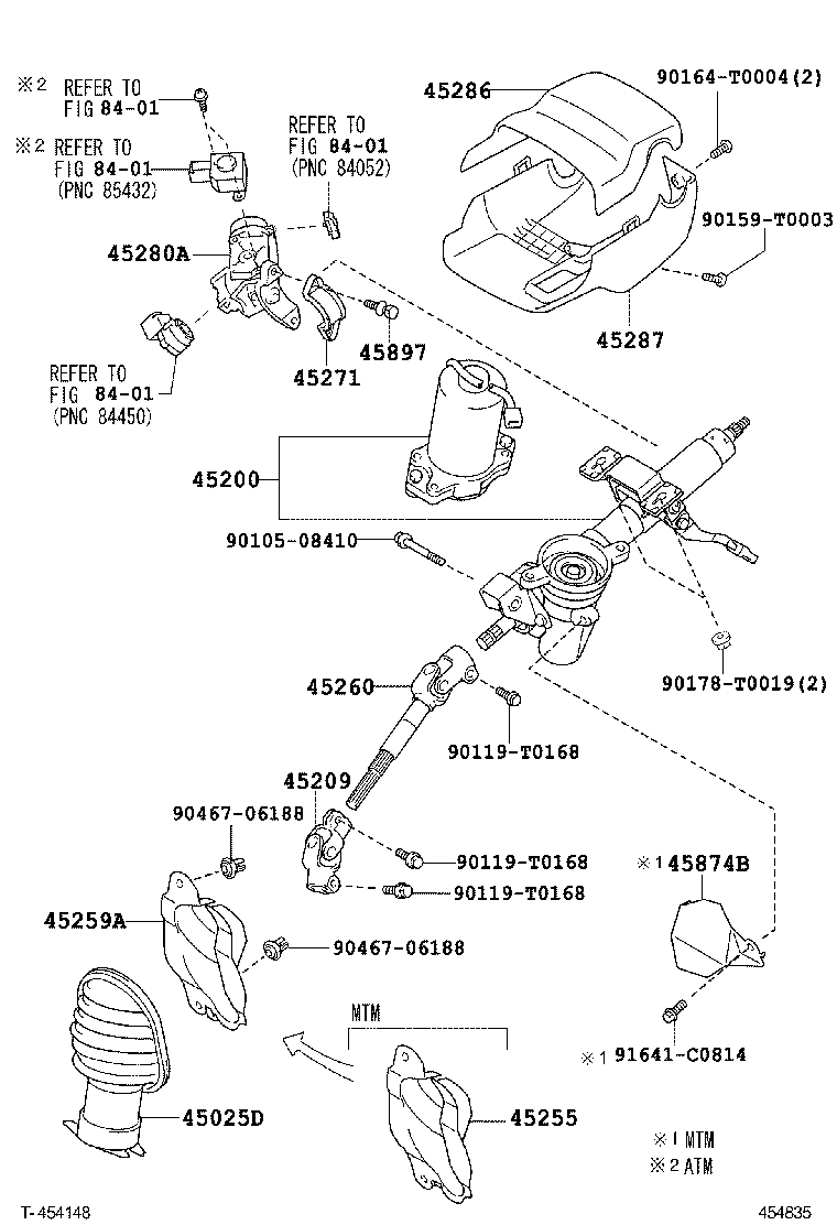 45260-0D100 SHAFT ASSY, STEERING INTERMEDIATE, NO.2 product image