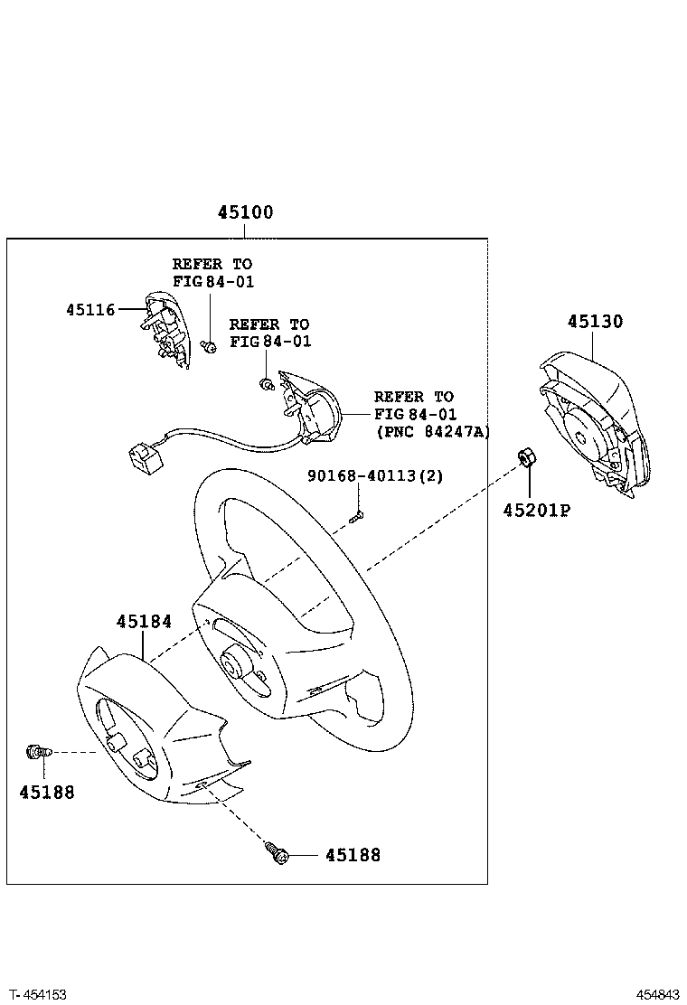45117-68050 ORNAMENT, STEERING WHEEL, NO.2 product image