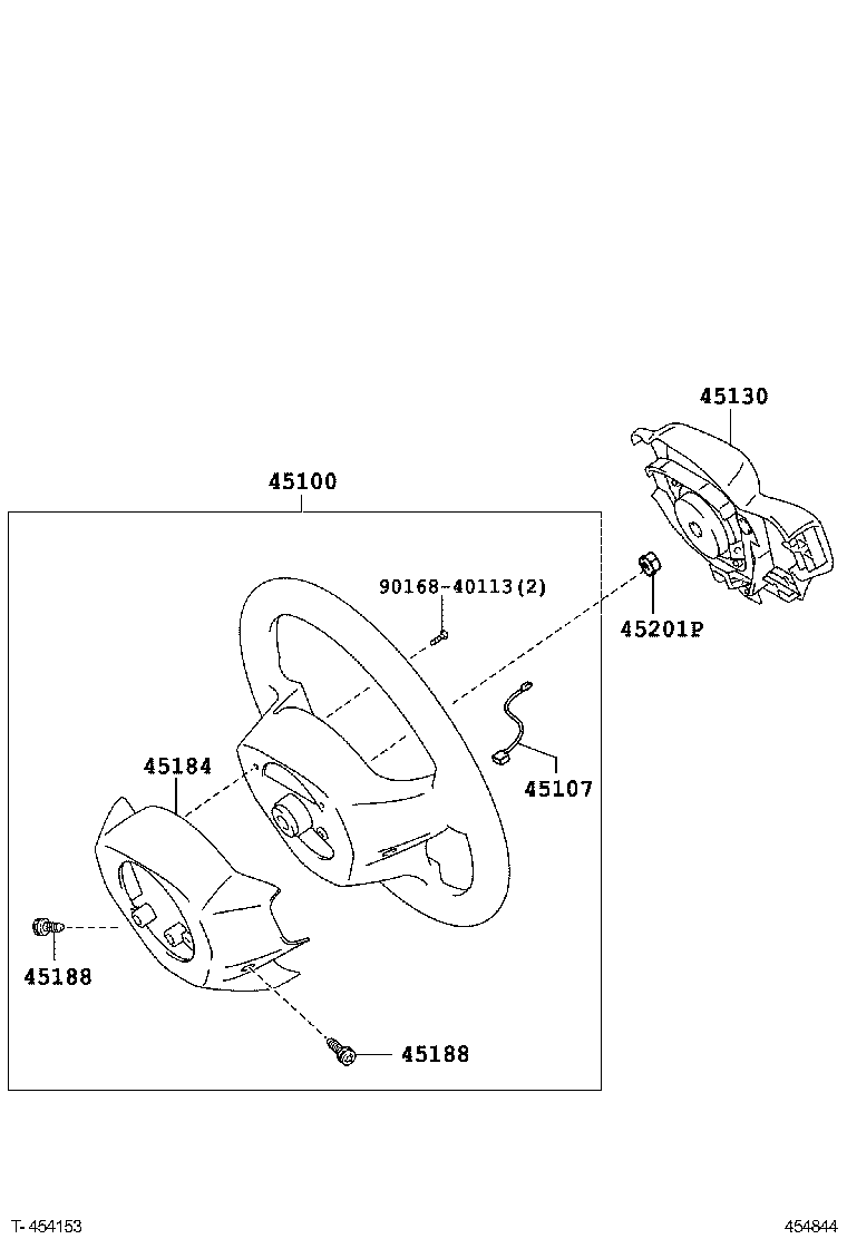 45117-68050 ORNAMENT, STEERING WHEEL, NO.2 product image
