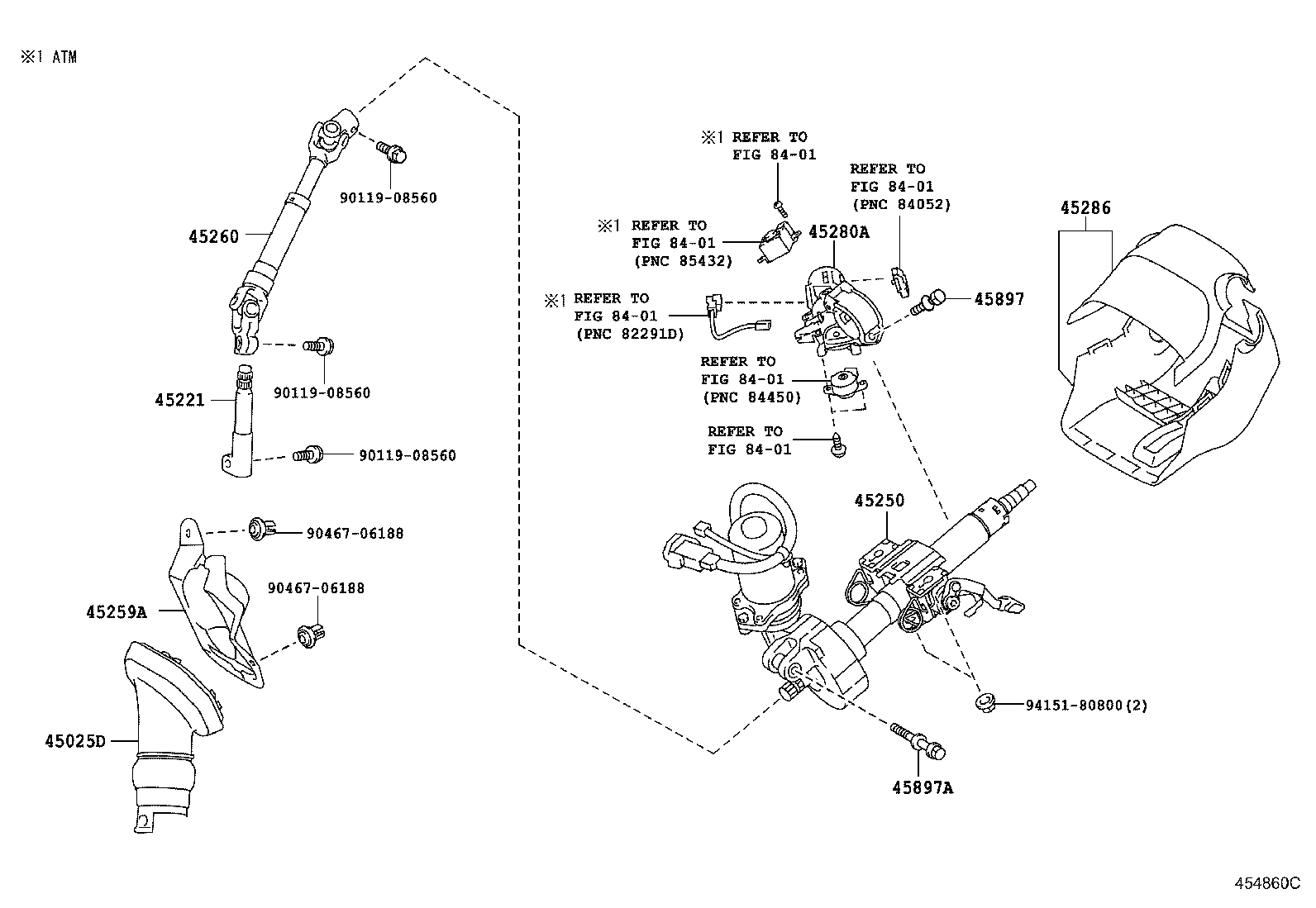 Toyota 45221-12330 SHAFT, STEERING INTERMEDIATE