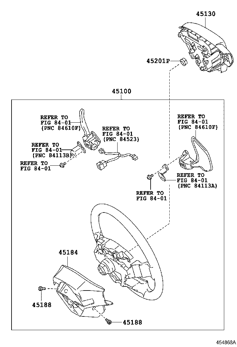 45102-02430-B0 WHEEL SUB-ASSY, STEERING product image