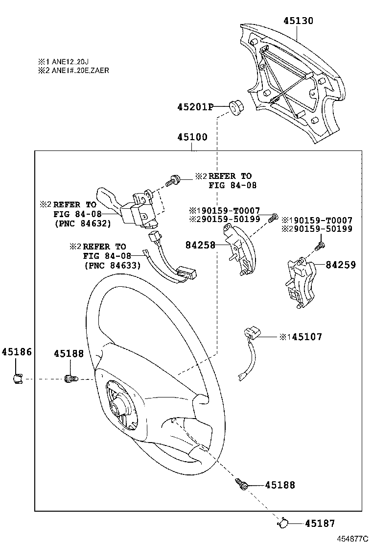 45100-0M020 WHEEL ASSY, STEERING product image